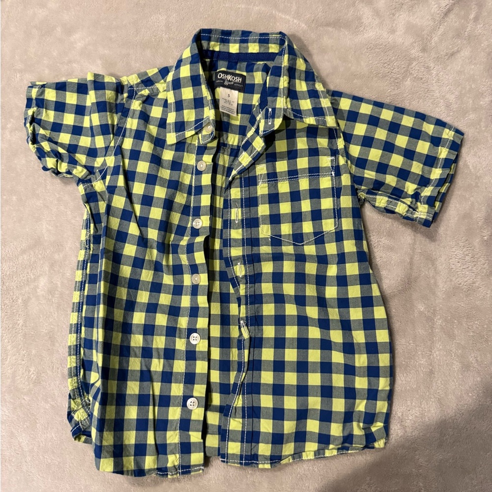 OshKosh B'gosh Kids Blue and Yellow Plaid Shirt